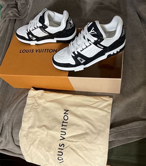 lv trainer beige|Lv trainers black white.